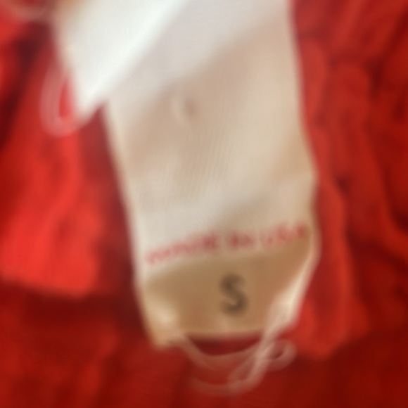 Amadi Anthropologie Maella Off-The-Shoulder Gauze Dress Coral 100% Cotton - Picture 10 of 11